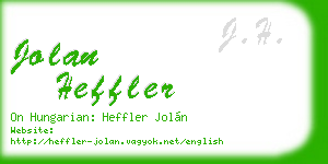 jolan heffler business card